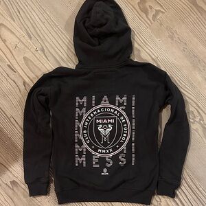 Black Big Kid Messi 10 Hoodie